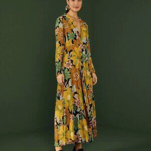 NWT Farm Rio Garden Black Maxi Dress - Large